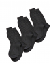 Kids Black Pure Wool Socks P3